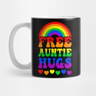 Free Auntie Hugs  Lgbt Lesbian Gay Trans Pride Groovy Mug